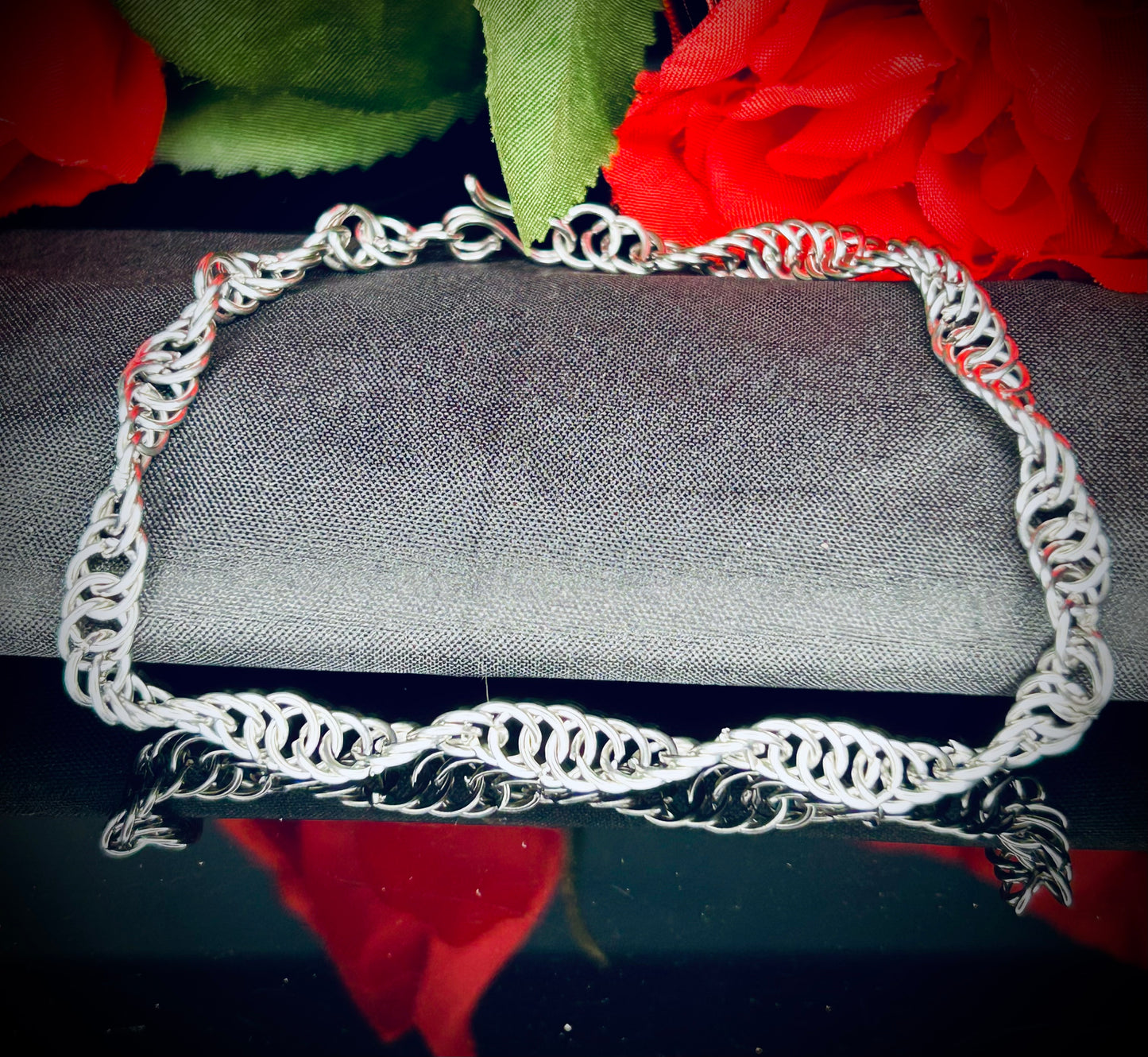 Stainless Steel Spiral Weave Bracelet