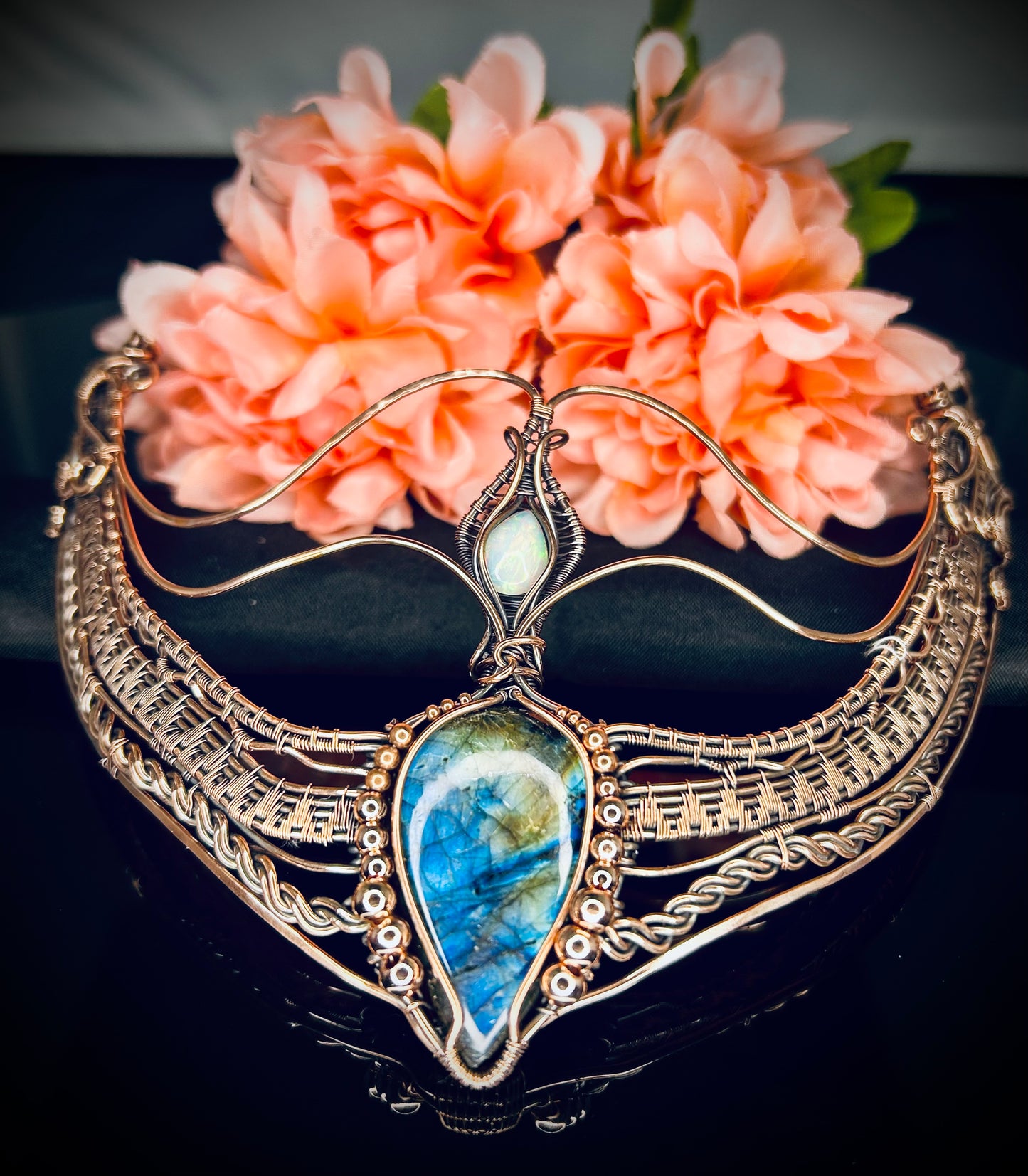 Copper Labradorite & Opal Collar