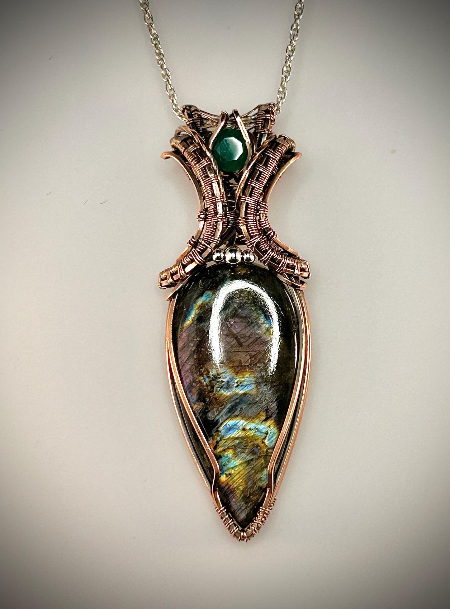 Copper Labradorite Pendant