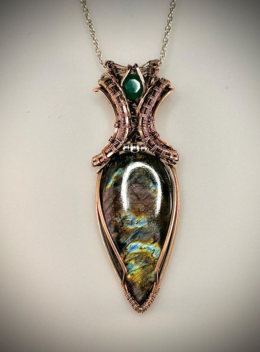 Copper Labradorite Pendant