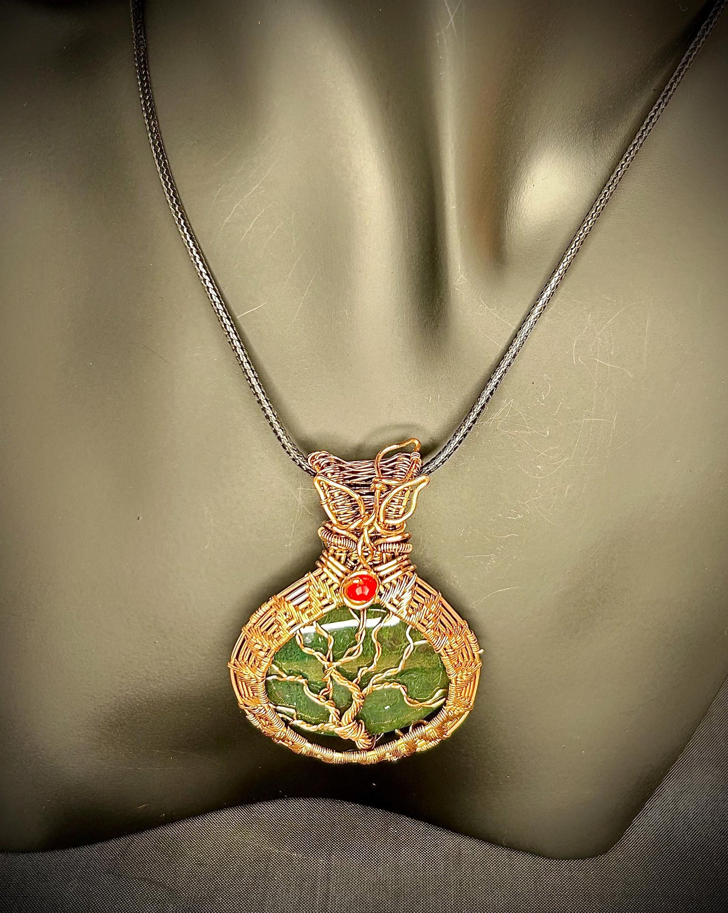 Copper Moss Agate TOL Pendant