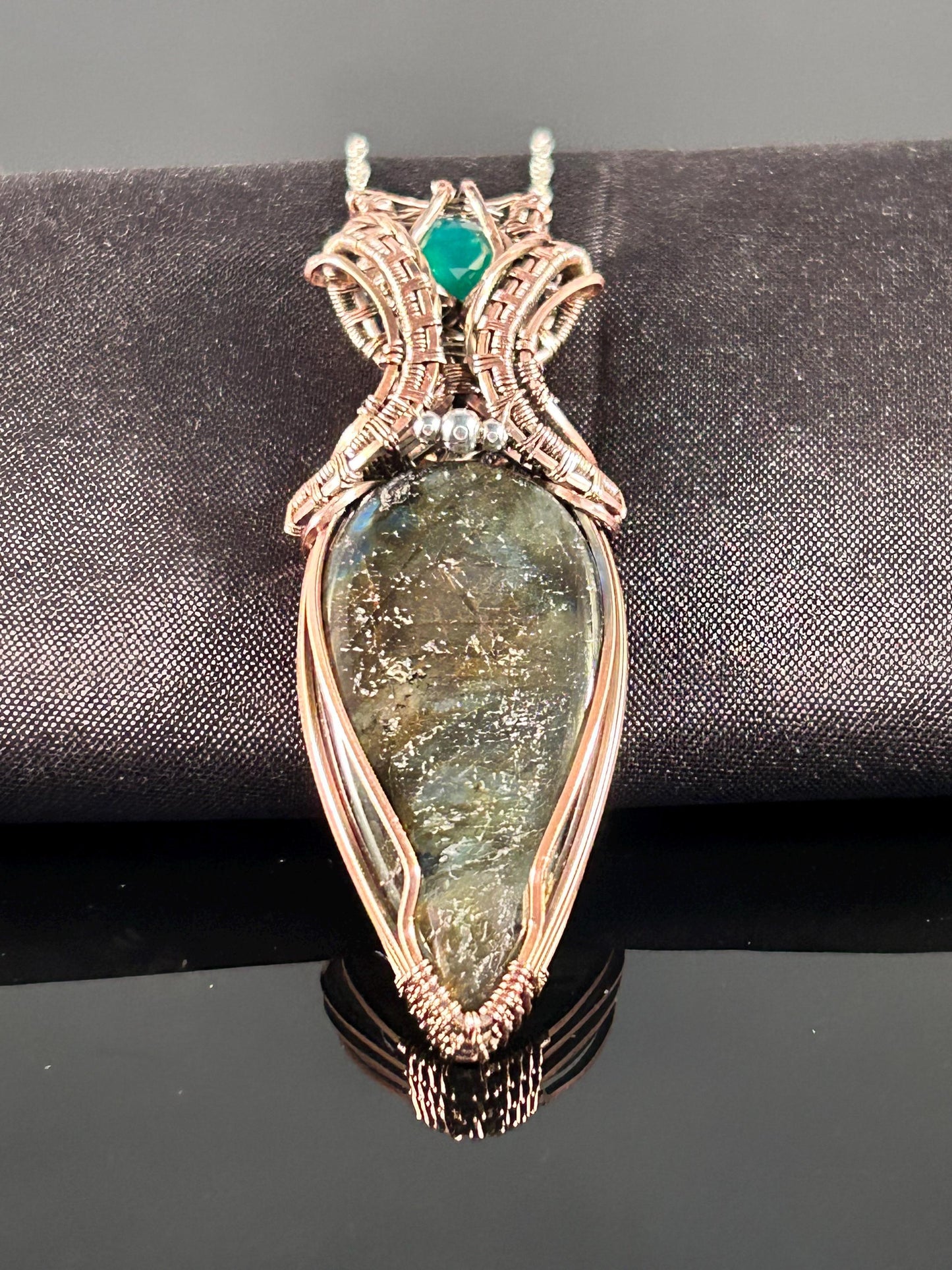 Copper Labradorite Pendant