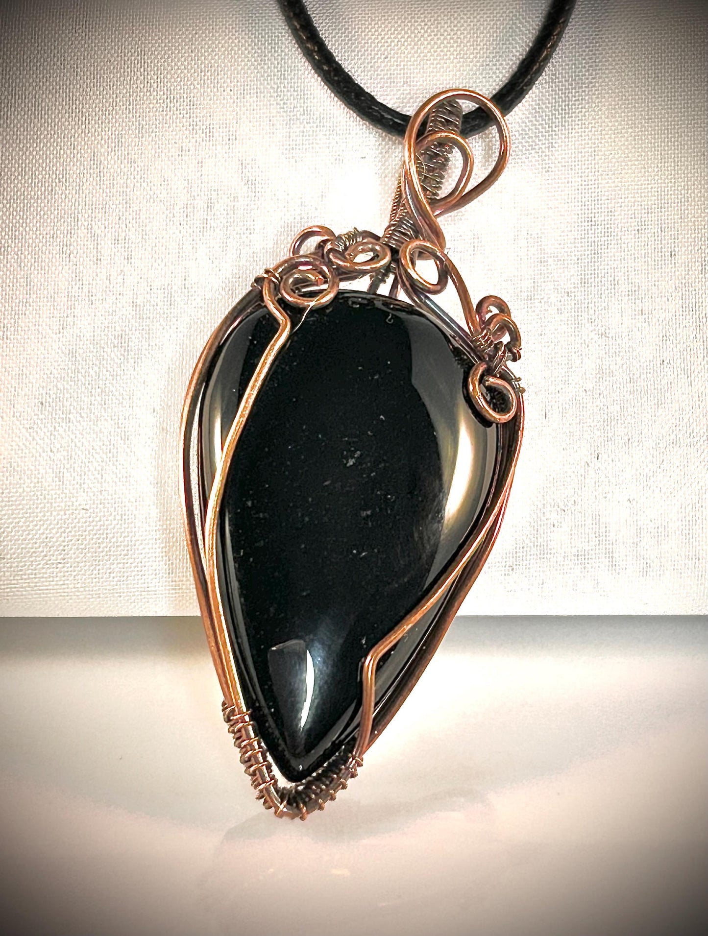 Copper Black Onyx Pendant