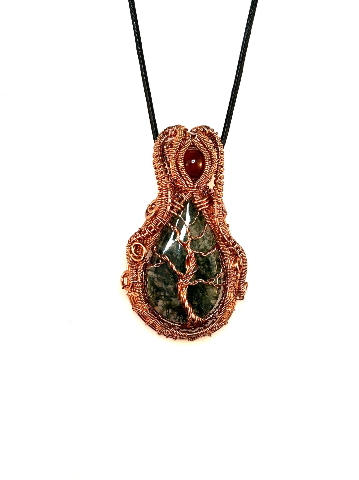 Large Copper Moss Agate TOL Pendant