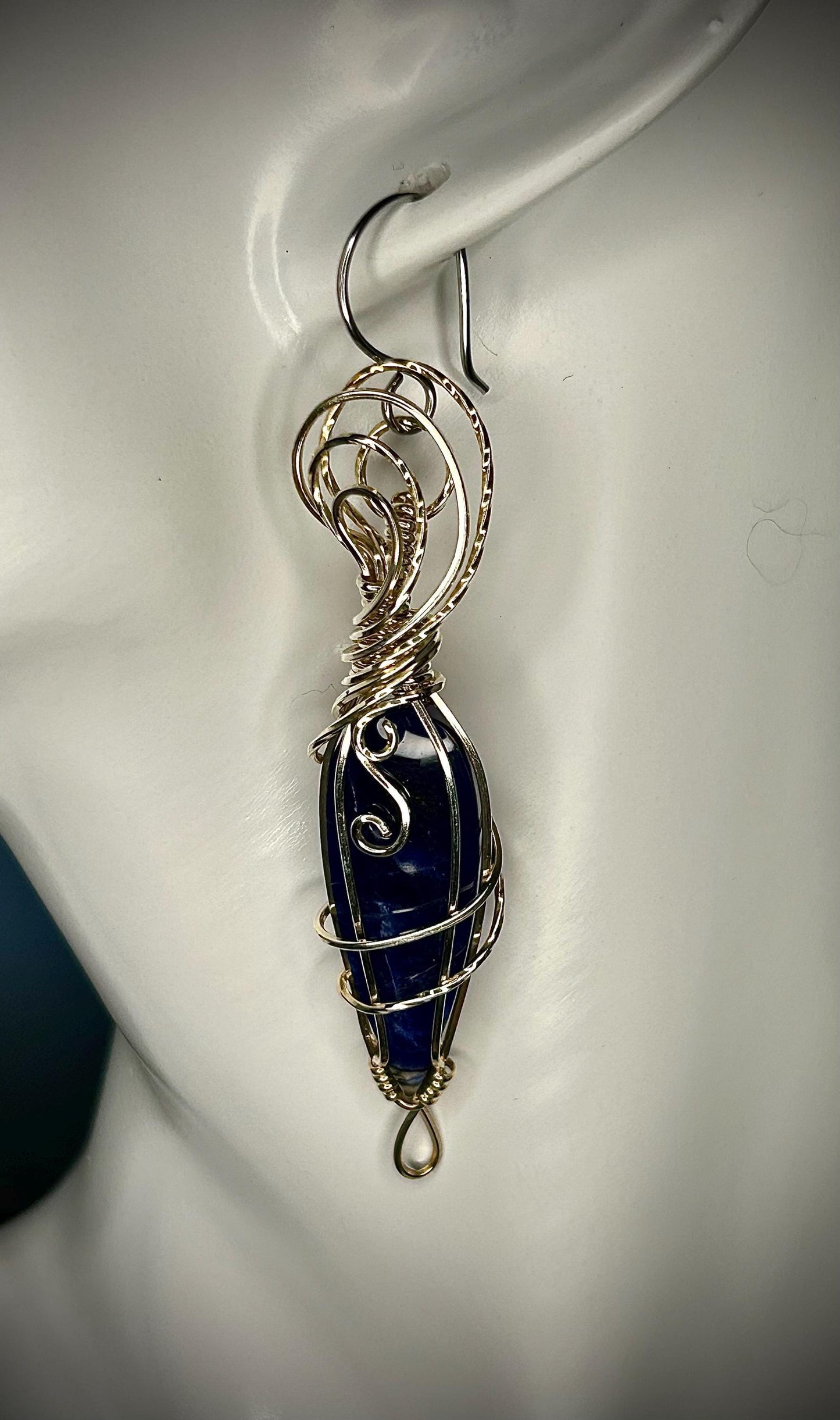 Silver Sodalite Earrings
