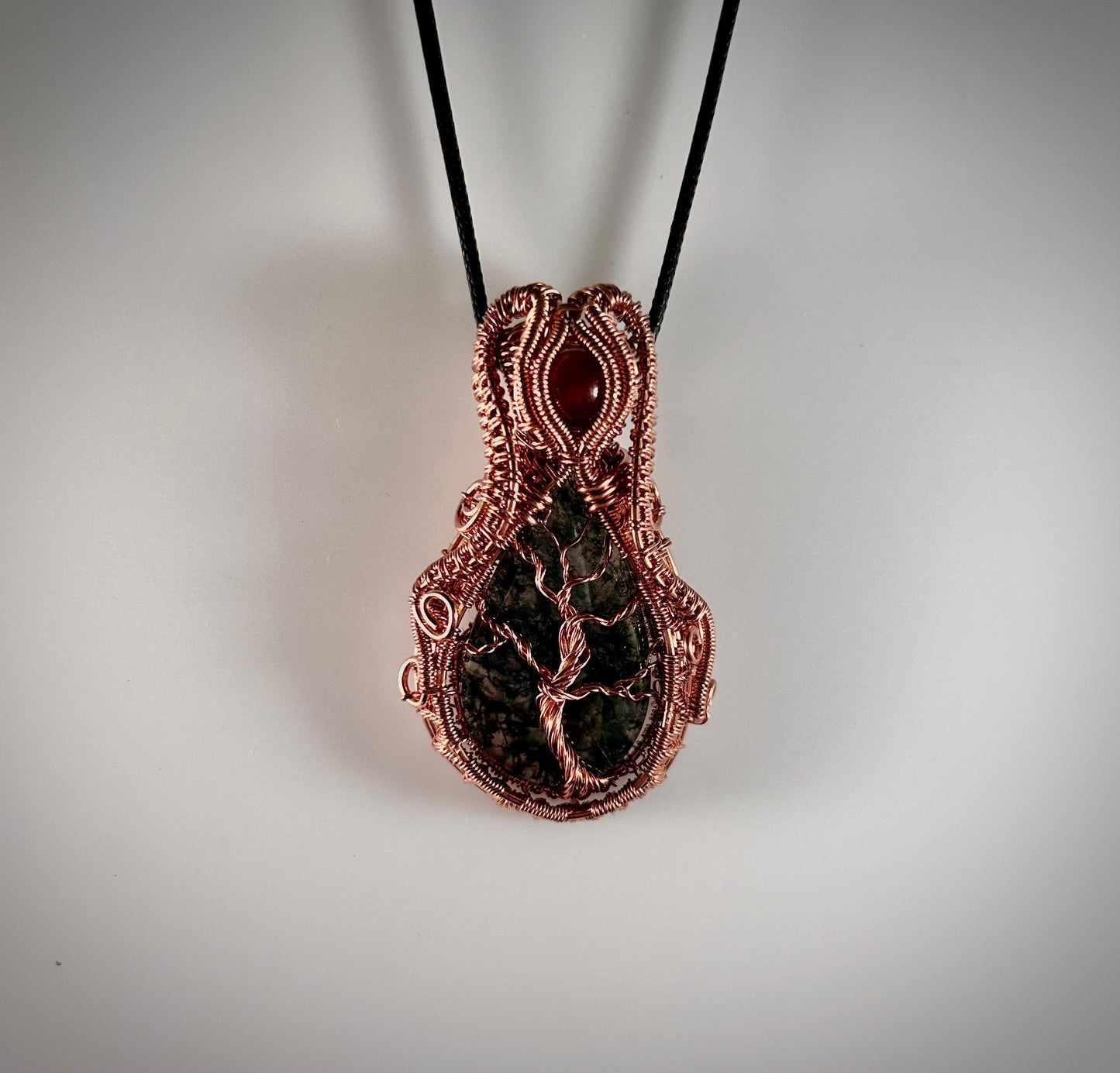 Large Copper Moss Agate TOL Pendant