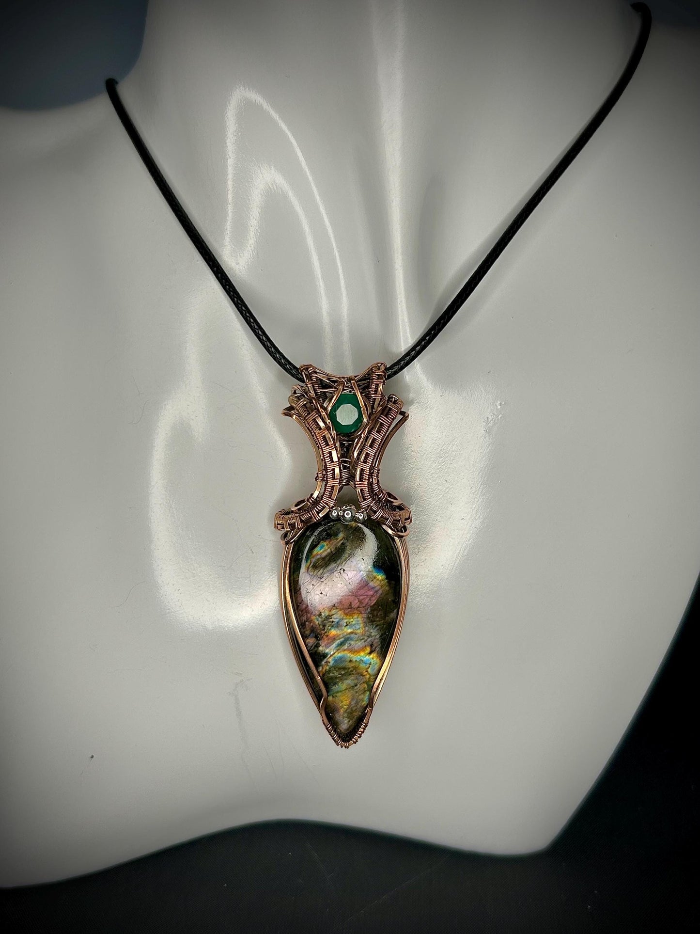 Copper Labradorite Pendant
