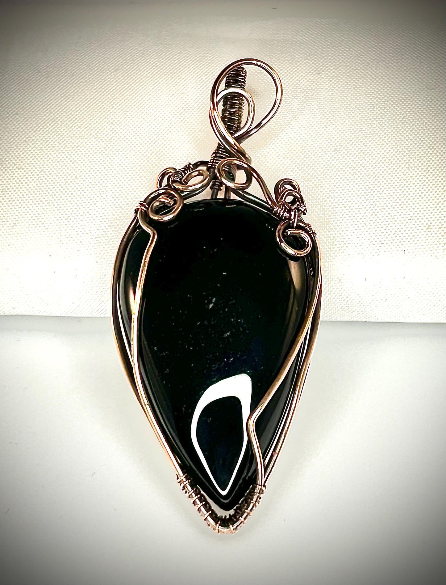 Copper Black Onyx Pendant