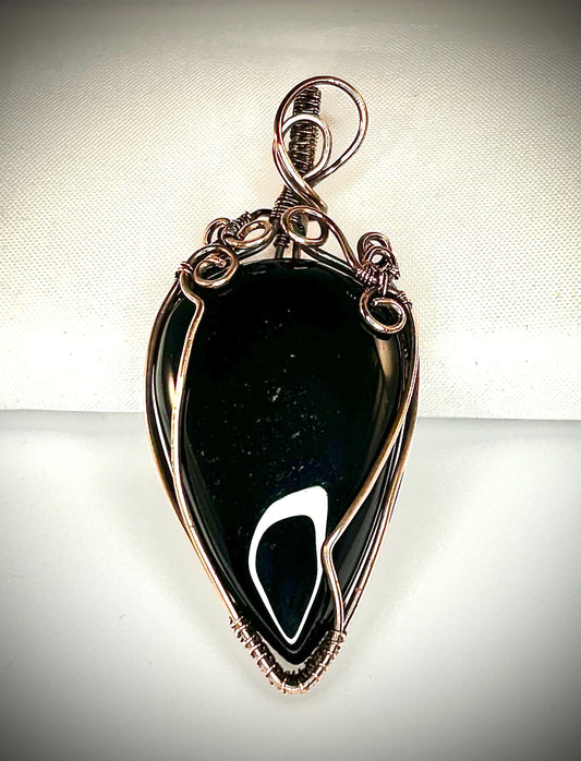 Copper Black Onyx Pendant