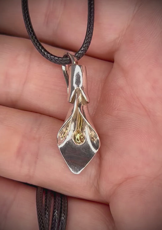 Silver Calla Lily Pendant