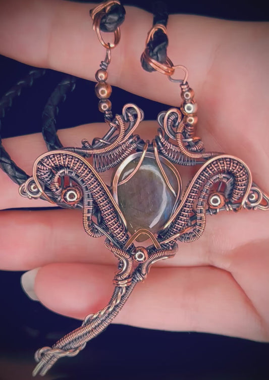 Copper Manta Ray Pendant