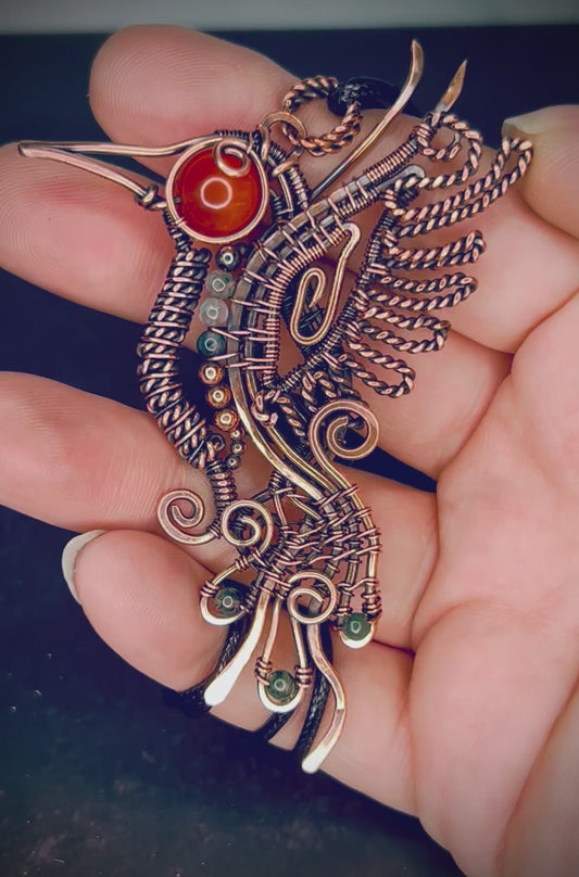 Copper Hummingbird Pendant