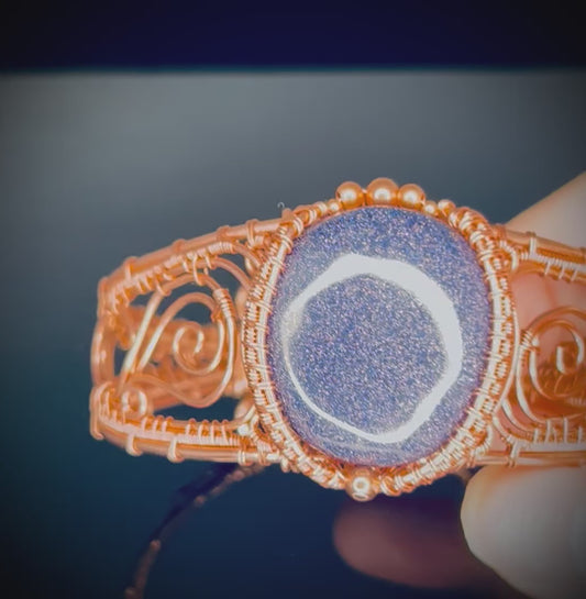 Copper Blue Goldstone Bracelet