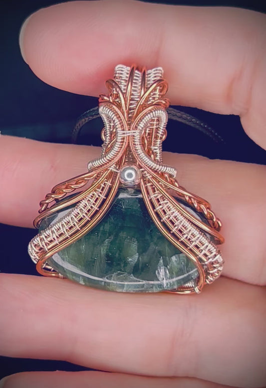 Copper/Silver Seraphinite Pendant