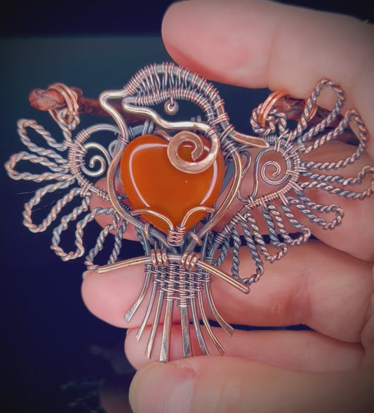 Copper Bird Pendant