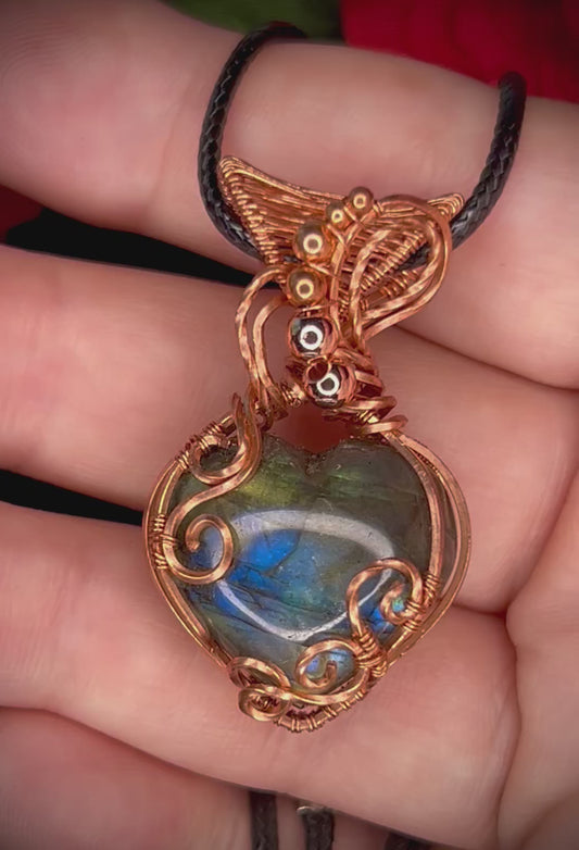 Labradorite Heart Pendant