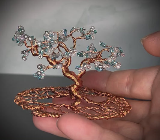 Mini Copper Bonsai Tree Sculpture