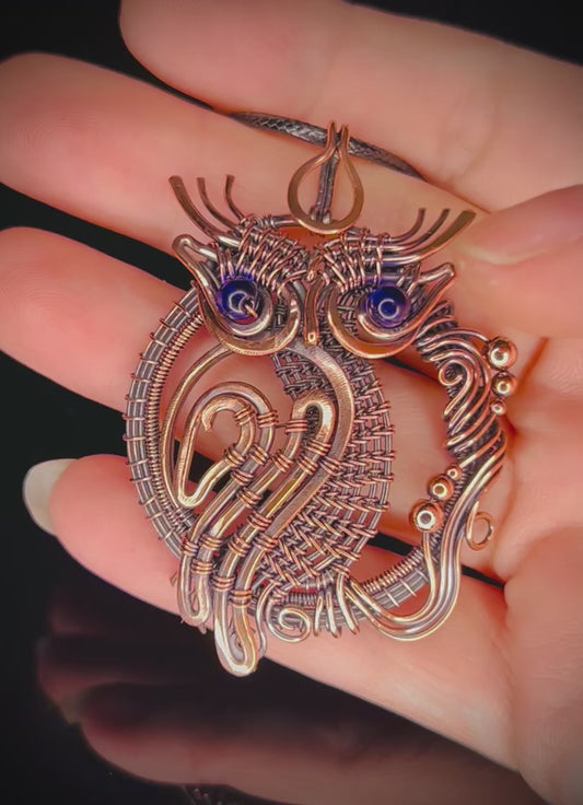 Copper Owl Pendant