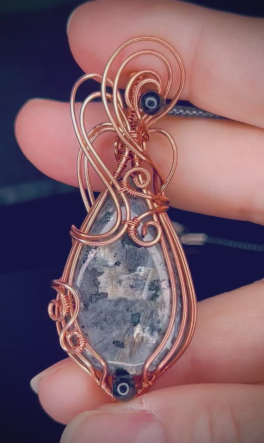 Copper Larvikite Pendant