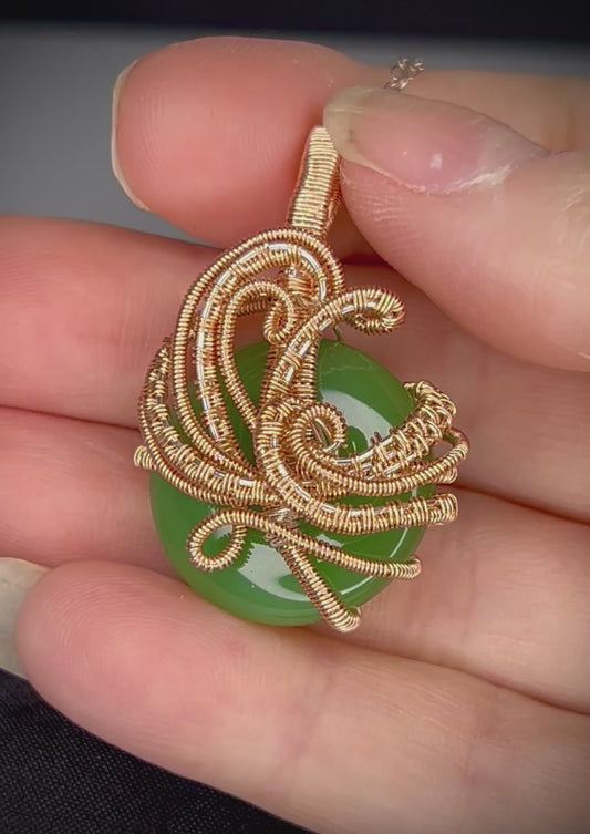 Silver/Rose Gold Wave Donut Pendant