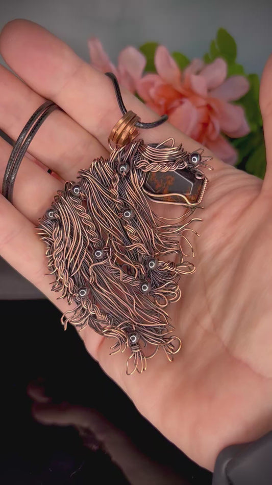Mahogany Obsidian Horse Pendant